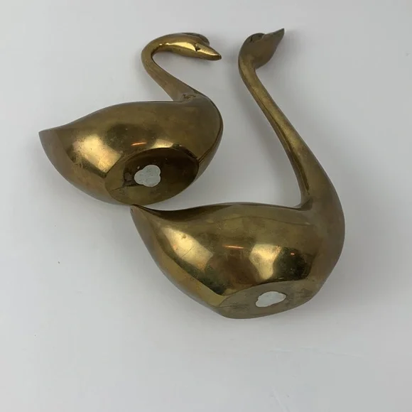 Vintage brass swans - Picture 6 of 10